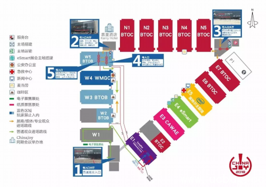 2018ChinaJoy展馆展位分布图及大型活动安排表一览